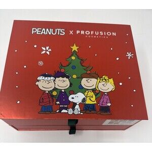 Profusion Cosmetics PEANUTS Holiday 9pc Eyes Lips Cheeks Vanity Box Gift Set NEW